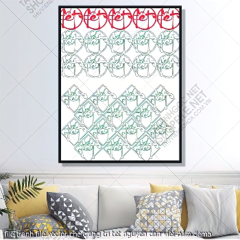 file tranh file vector cnc trang tri tet nguyen dan viet nam