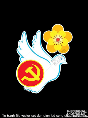 file tranh file vector cot den dien led cong chao led dai ngang duong 06