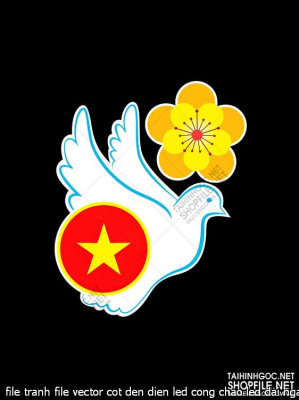 file tranh file vector cot den dien led cong chao led dai ngang duong 07