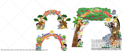 file tranh file vector cot den dien led cong chao led dai ngang duong 15