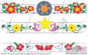 file tranh file vector cot den dien led cong chao led dai ngang duong 61