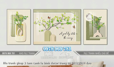 file tranh ghep 3 tam canh la binh decor trang tri 02122024 dao