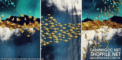 file tranh ghep 3 tam canvas decor nghe thuat dang cap