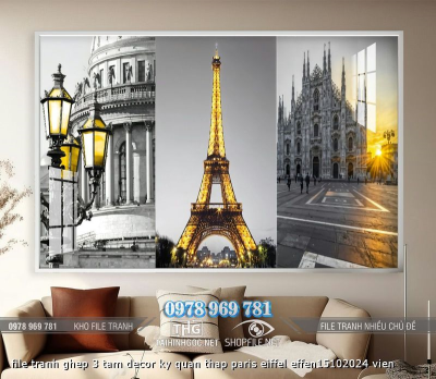 file tranh ghep 3 tam decor ky quan thap paris eiffel effen15102024 vien