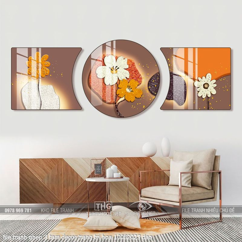 file tranh ghep 3 tam decor trang tri hoa 10082023 dao