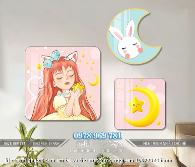 file tranh ghep 3 tam em be va tho mat trang ngoi sao 15072024 hanh