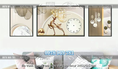 file tranh ghep 3 tam huou dong ho decor 24022025 tien