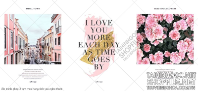 file tranh ghep 3 tam mau hong tinh yeu nghe thuat