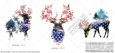 file tranh ghep 3 tam truu tuong decor tranh trang guong