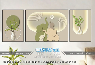 file tranh ghep 3 tam voi canh cay decor trang tri 18112024 dao
