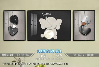 file tranh ghep 3 tam voi trang tri decor 25072024 dao