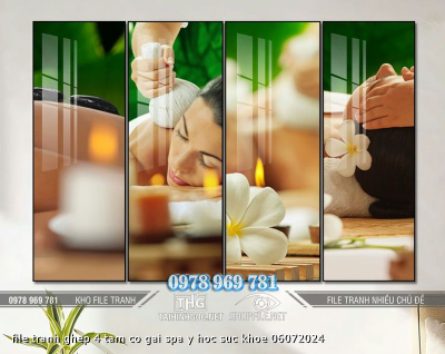 file tranh ghep 4 tam co gai spa y hoc suc khoe 06072024