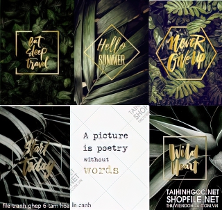 file tranh ghep 6 tam hoa la canh