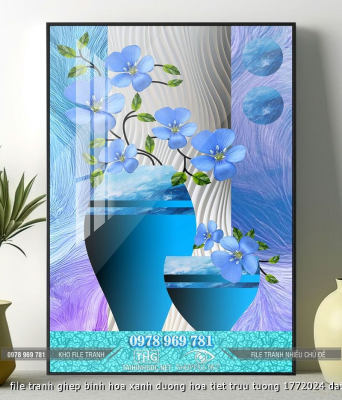 file tranh ghep binh hoa xanh duong hoa tiet truu tuong 1772024 dat
