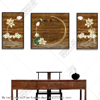 file tranh ghep bo 3 tam hoa sen decor 31122022 ho