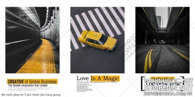 file tranh ghep bo 3 tam thanh pho trang guong