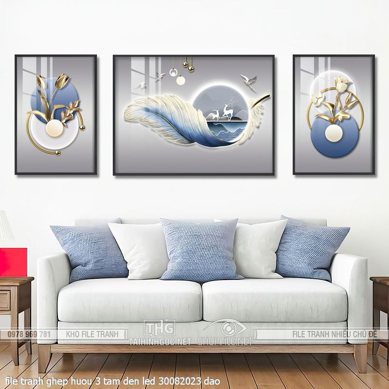 file tranh ghep huou 3 tam den led 30082023 dao