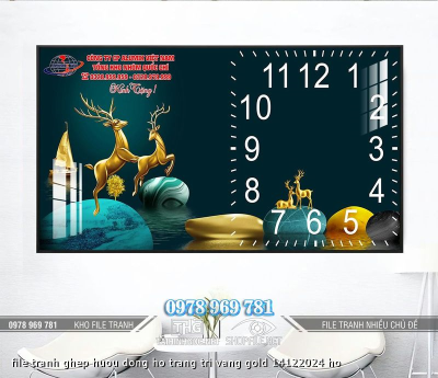 file tranh ghep huou dong ho trang tri vang gold 14122024 ho