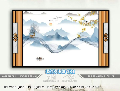 file tranh ghep huou nghe thuat wavy song nui muc tau 26112024