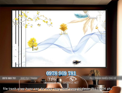 file tranh ghep huou van da wavy long chim trang tri decor 31122024 phu