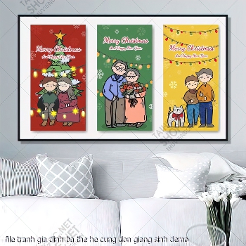 tranh cong giao file tranh gia dinh ba the he cung don giang sinh