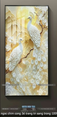 file tranh gia ngoc chim cong 3d trang tri sang trong 10092025 thanh