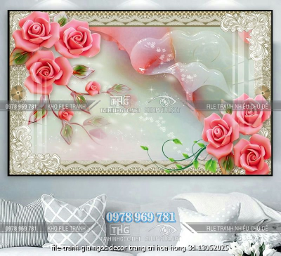 file tranh gia ngoc decor trang tri hoa hong 3d 13052025