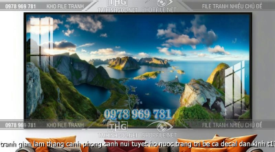 file tranh gian lam thang canh phong canh nui tuyet ho nuoc trang tri be ca decal dan kinh t1760