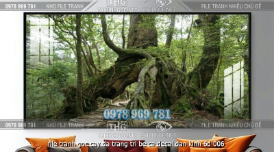 file tranh goc cay da trang tri be ca decal dan kinh 6d 006