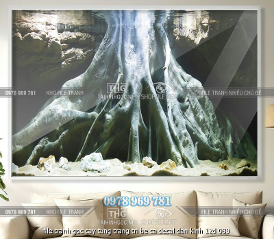 file tranh goc cay tung trang tri be ca decal dan kinh 12d 089