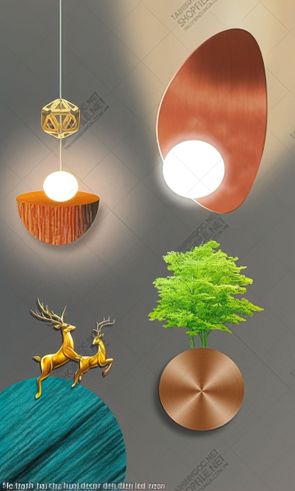 file tranh hai chu huoi decor den dien led neon