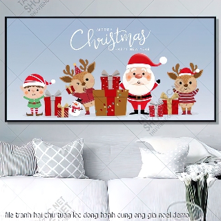 tranh cong giao file tranh hai chu tuan loc dong hanh cung ong gia noel