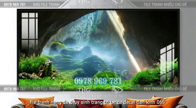 file tranh hang da thuy sinh trang tri be ca decal dan kinh 065