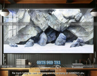 file tranh hang da xanh cat trang dan ho ca trang tri 12092025 phu