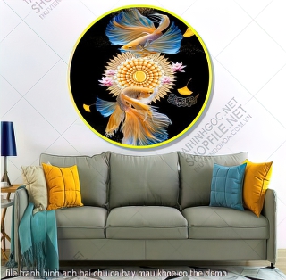 file tranh hinh anh hai chu ca bay mau khoe co the