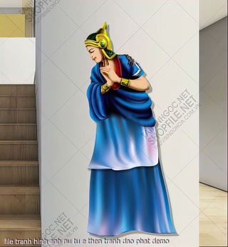 file tranh hinh anh nu tu e then tranh dao phat