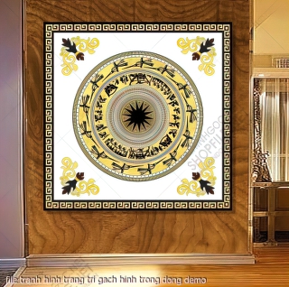 file tranh hinh trang tri gach hinh trong dong