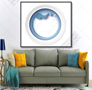 tranh cong giao file tranh hinh tron trang tri giang sinh