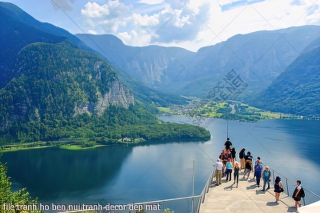 file tranh ho ben nui tranh decor dep mat