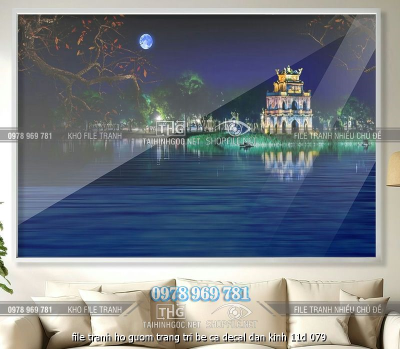 file tranh ho guom trang tri be ca decal dan kinh 11d 079