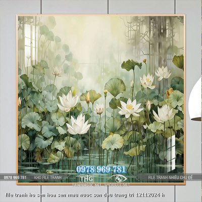 file tranh ho sen hoa sen mau nuoc son dau trang tri 12112024 h