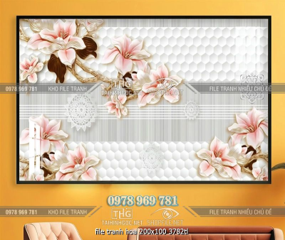 file tranh hoa 200x100 3782tl