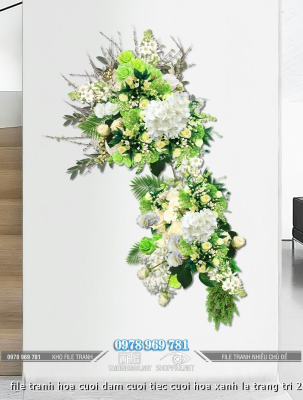 file tranh hoa cuoi dam cuoi tiec cuoi hoa xanh la trang tri 2922024 ho