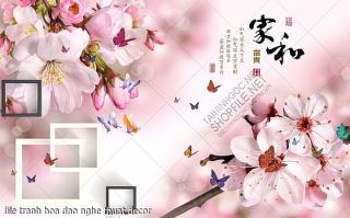 file tranh hoa dao nghe thuat decor