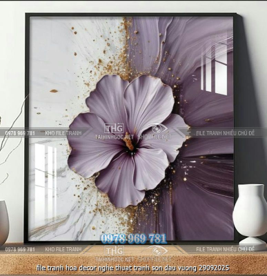 file tranh hoa decor nghe thuat tranh son dau vuong 29092025