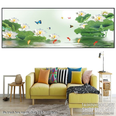 file tranh hoa sen ca chep 23 9 2022 thien