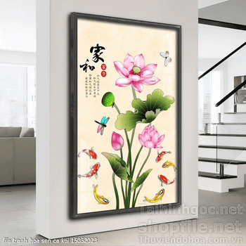 file tranh hoa sen ca koi 15052023