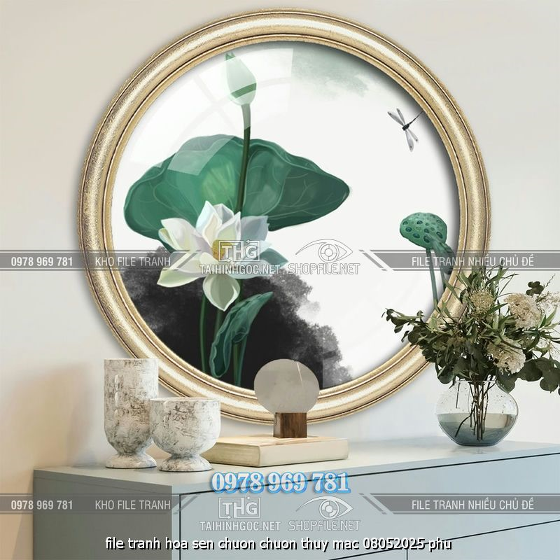 file tranh hoa sen chuon chuon thuy mac 08052025 phu