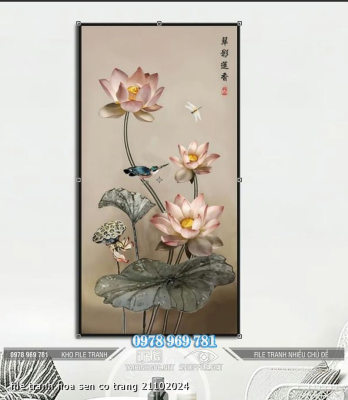 file tranh hoa sen co trang 21102024