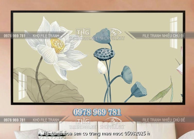 file tranh hoa sen co trang mau nuoc 05082025 h